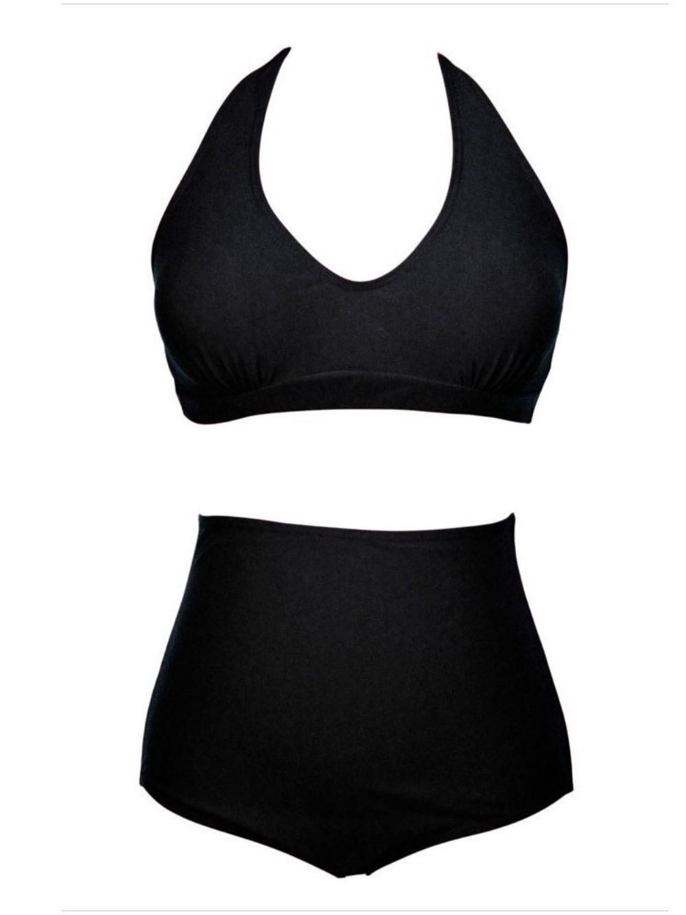 Grote Maten Tankini-Set Effen Badpak Met Veters En Stretch