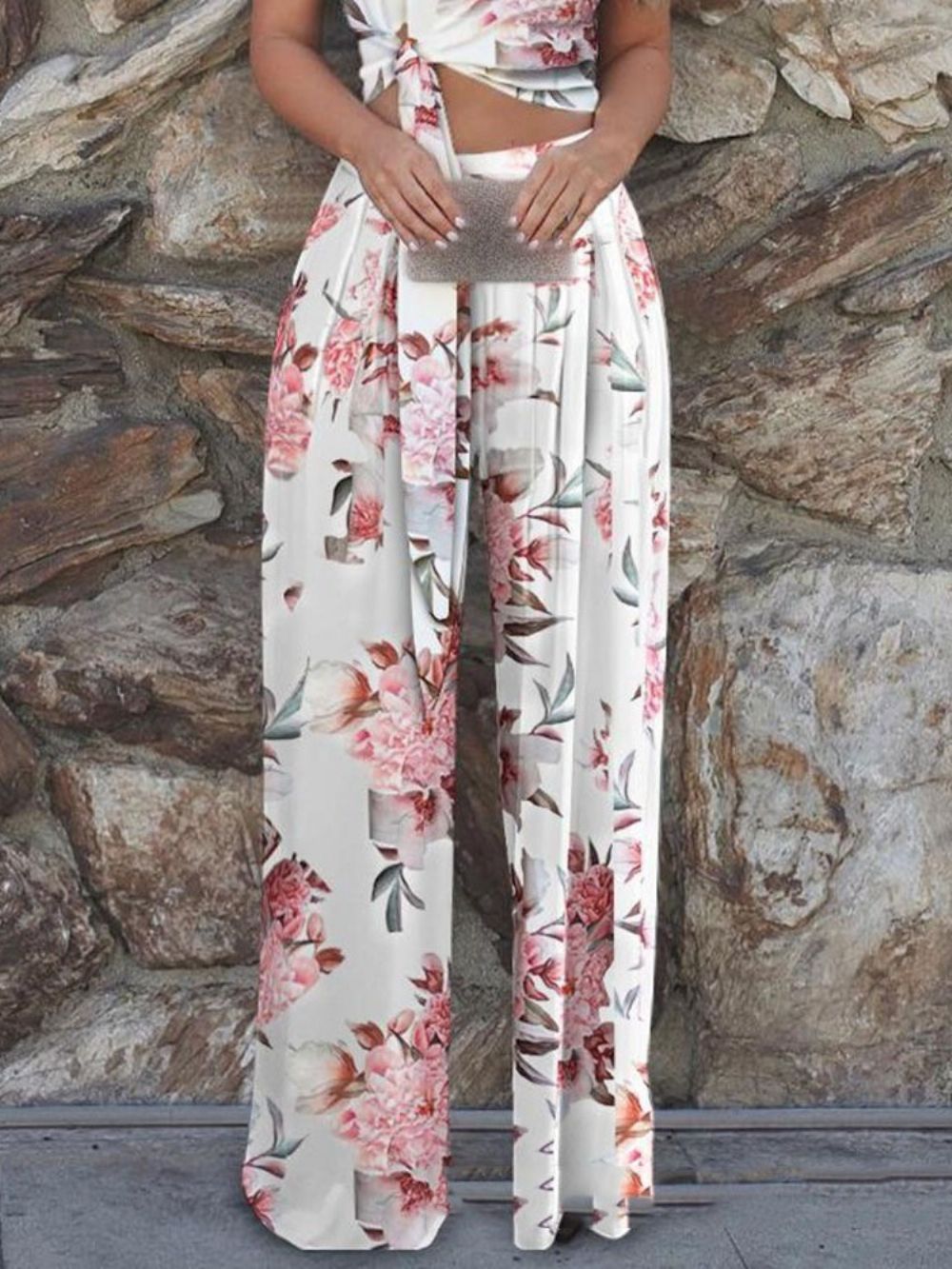 Broek Tweedelige Sets Met Bloemenprint Broekenset Dames