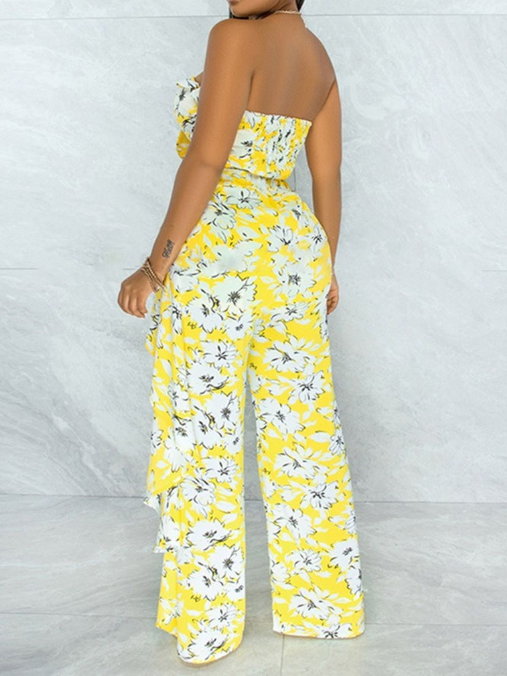 Sexy Bloemen Broek Wijde Pijpen Tweedelige Sets Damesbroeken Set