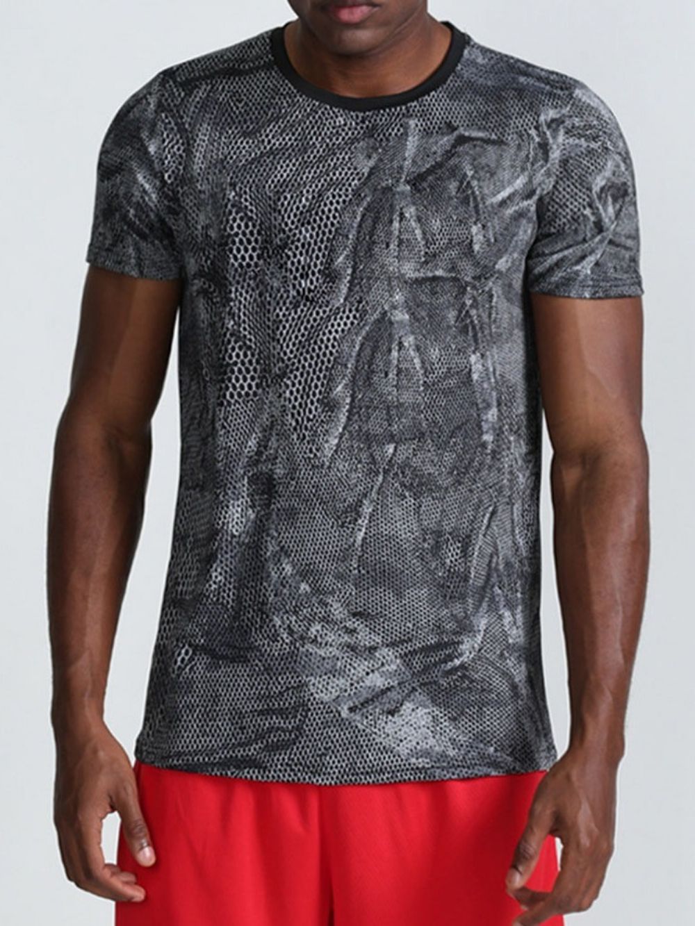 Ademend Camouflage Polyester T-Shirt Vissen Herentops