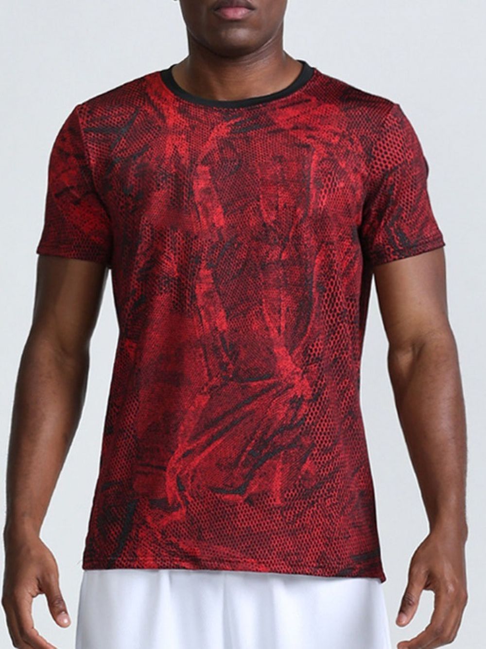 Ademend Camouflage Polyester T-Shirt Vissen Herentops