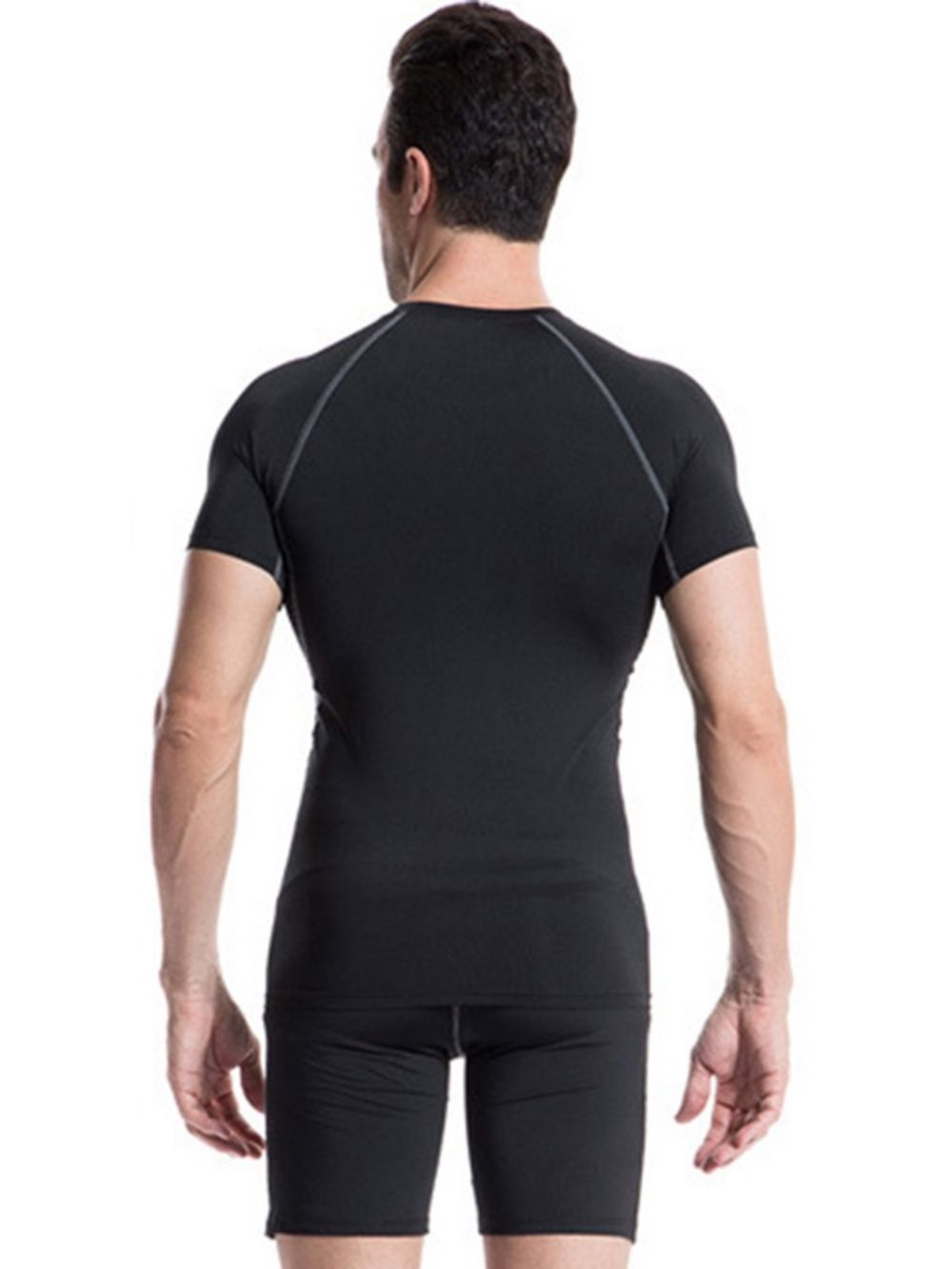 Anti-Zweet Polyester Sporttops Met Korte Mouwen Heren