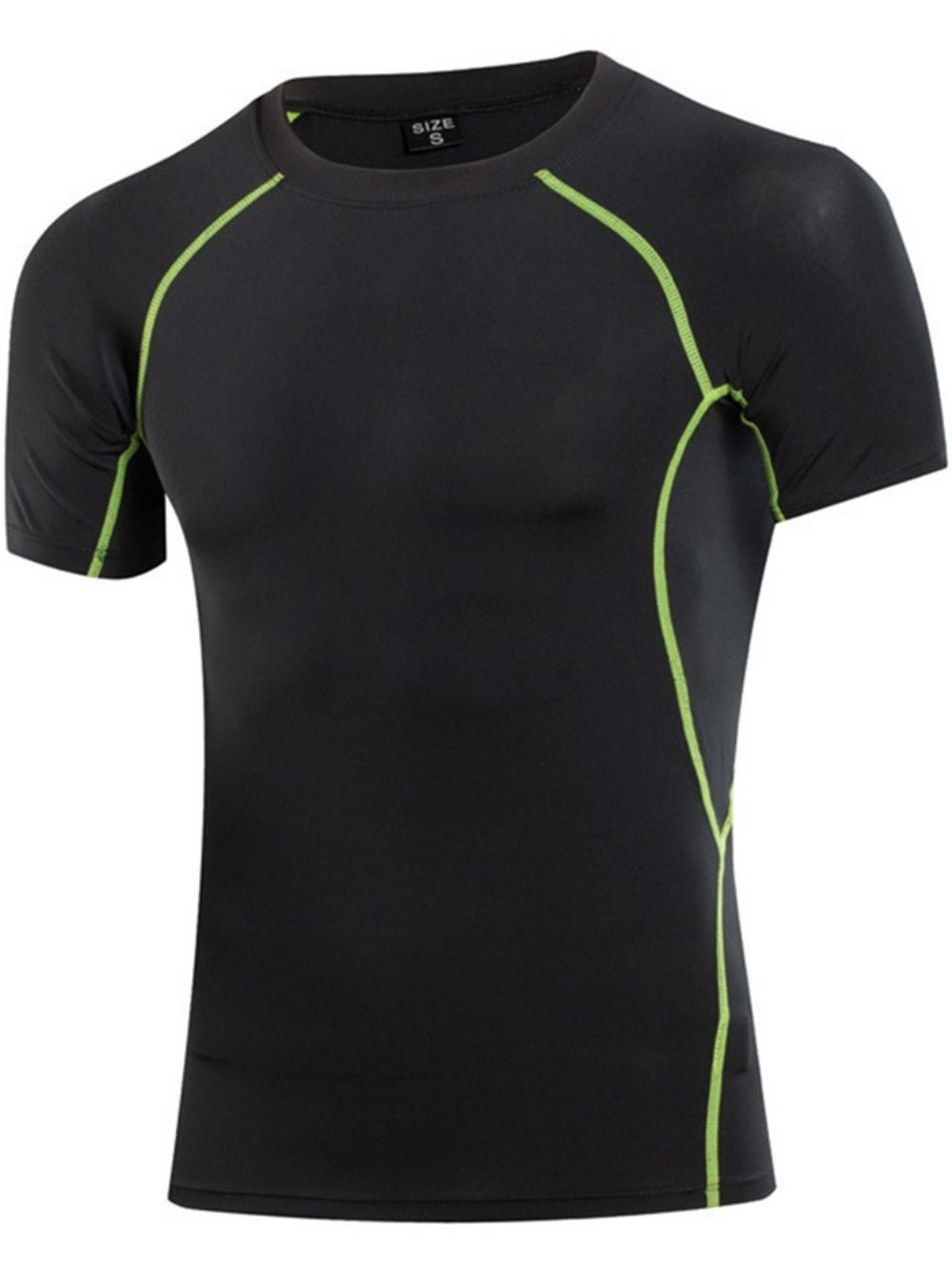 Anti-Zweet Polyester Sporttops Met Korte Mouwen Heren