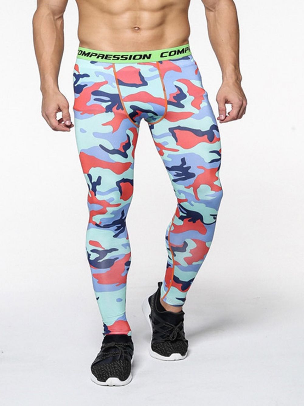 Enkellange Sportbroek Met Camouflageprint Heren