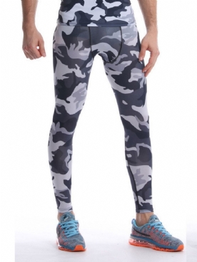 Enkellange Sportbroek Met Camouflageprint Heren