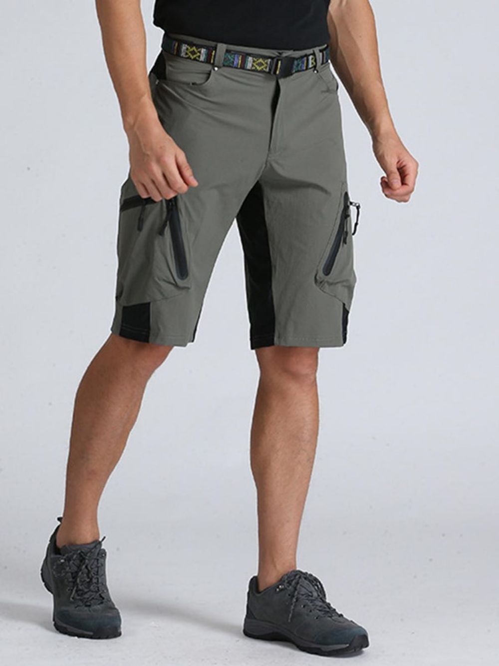 Heren Patchwork Kleurblok Outdoor Shorts Zomer Sport Broek