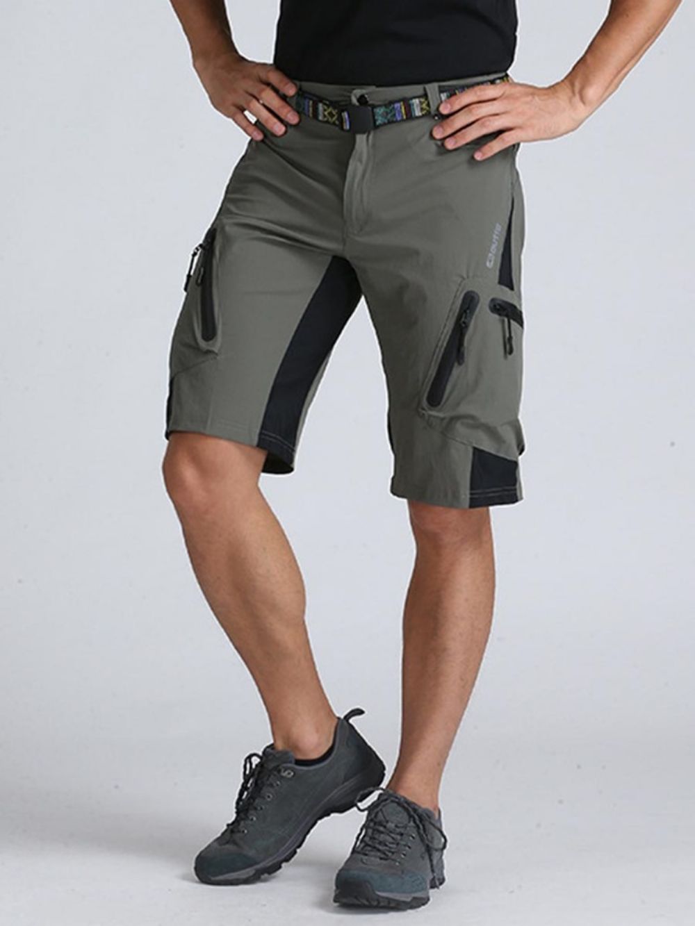 Heren Patchwork Kleurblok Outdoor Shorts Zomer Sport Broek