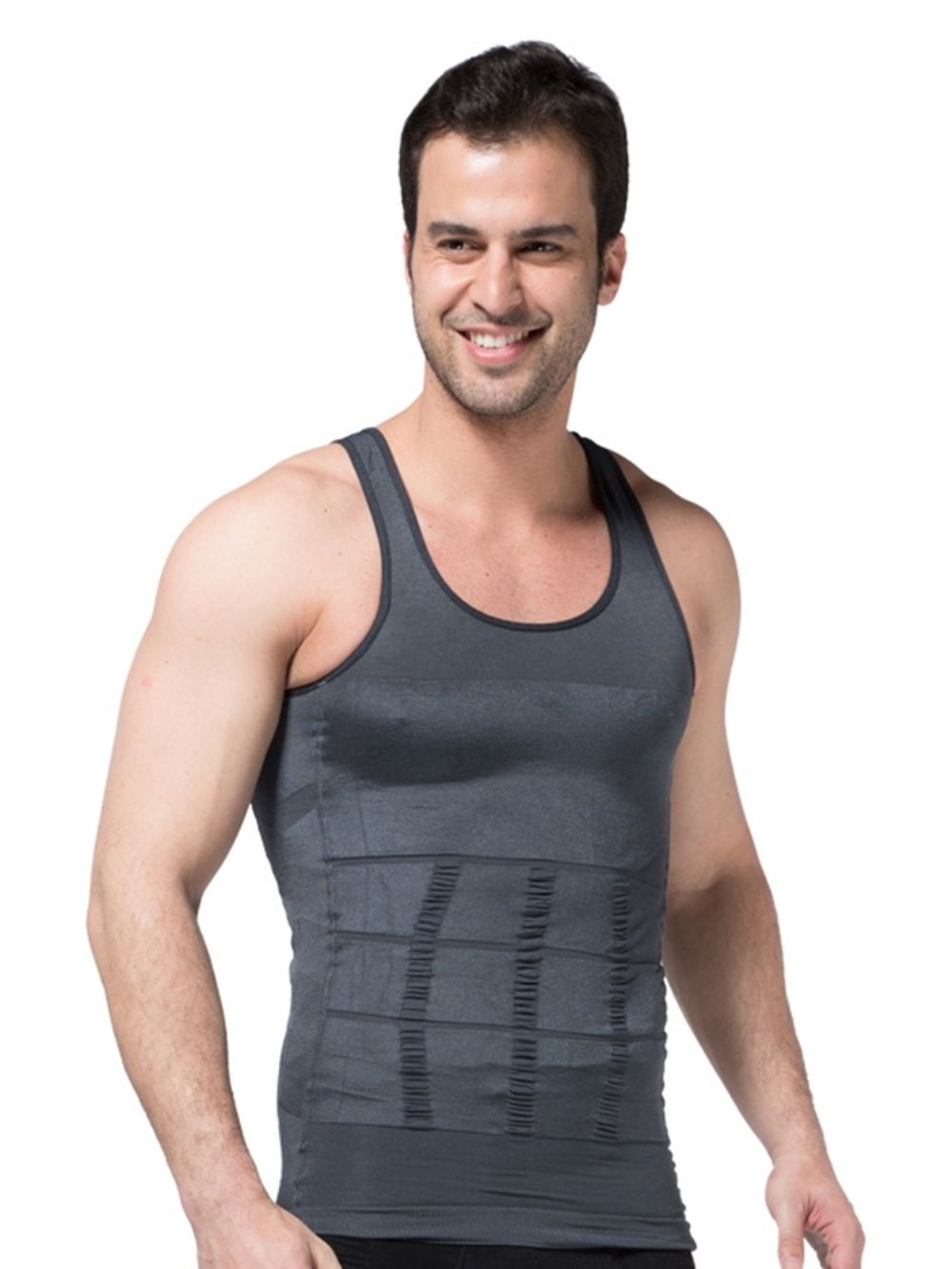 Solide Ademende Bodyshaping Sportvesttop Heren