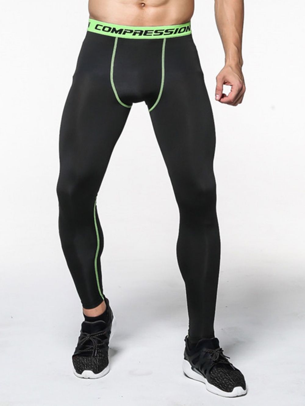 Sportlegging Heren Anti-Zweet Kleurblok Polyester