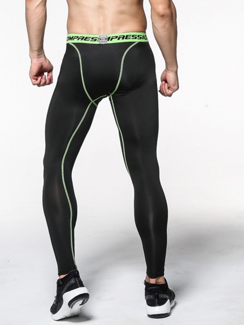 Sportlegging Heren Anti-Zweet Kleurblok Polyester