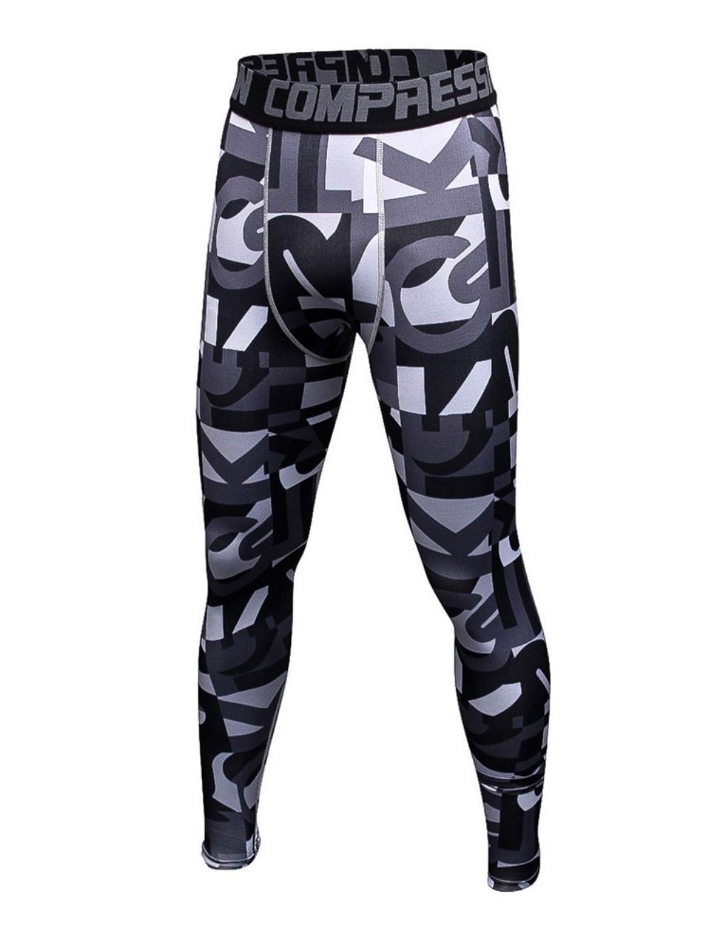 Sportlegging Heren Anti-Zweet Kleurblok Polyester