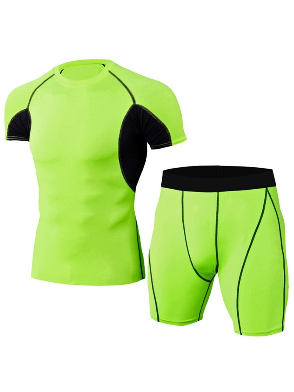 Sportset Met Kleurblokken Heren