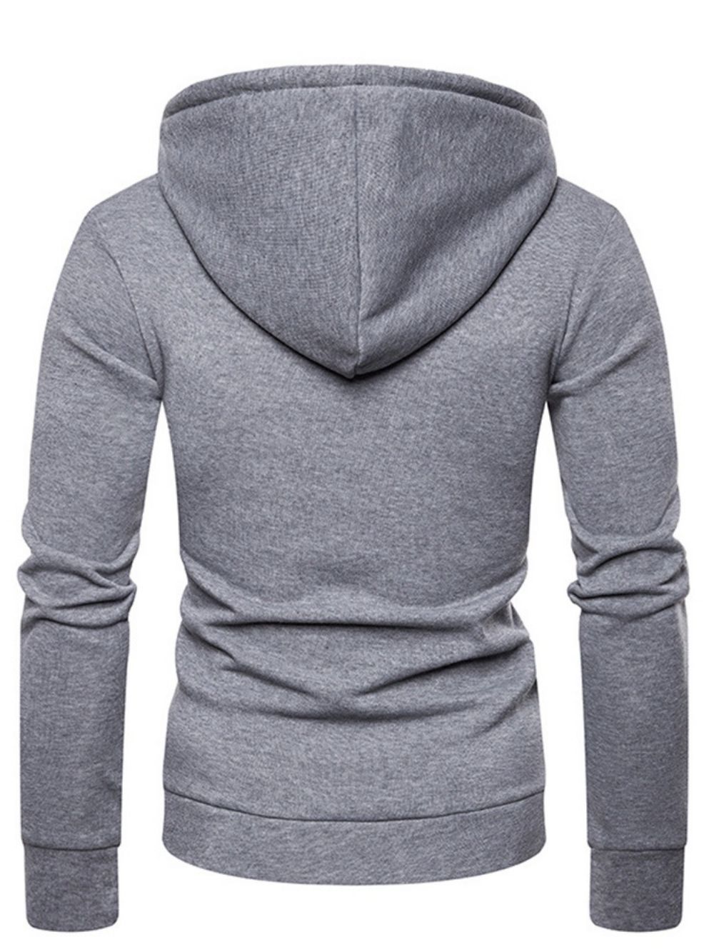 Casual Herenhoodies Met Effen Veters En Capuchon