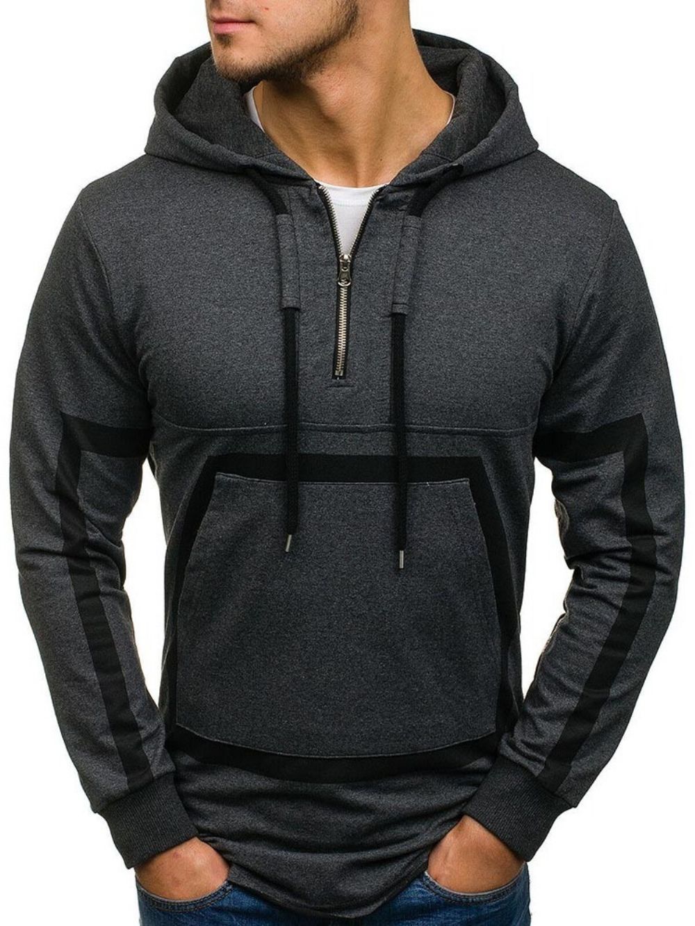 Casual Hoodies Heren Met Normale Streep