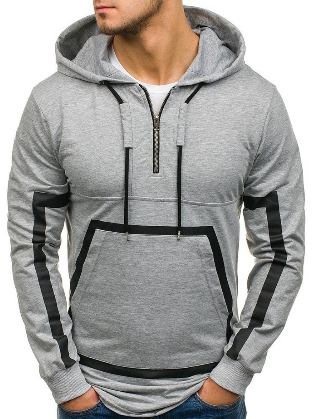 Casual Hoodies Heren Met Normale Streep