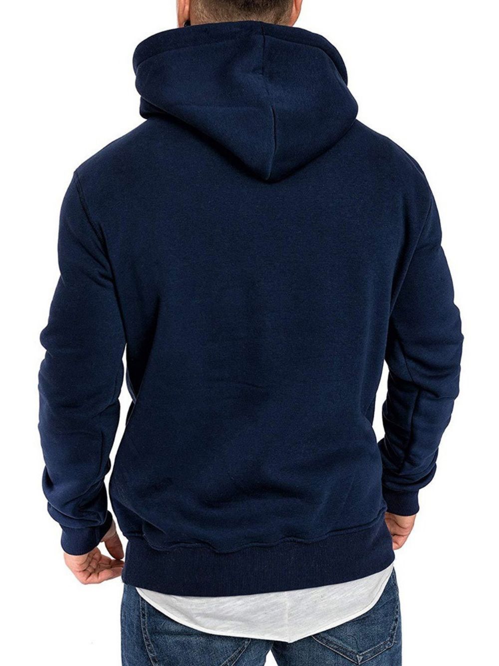 Effen Fleece Pullover Casual Hoodies Heren