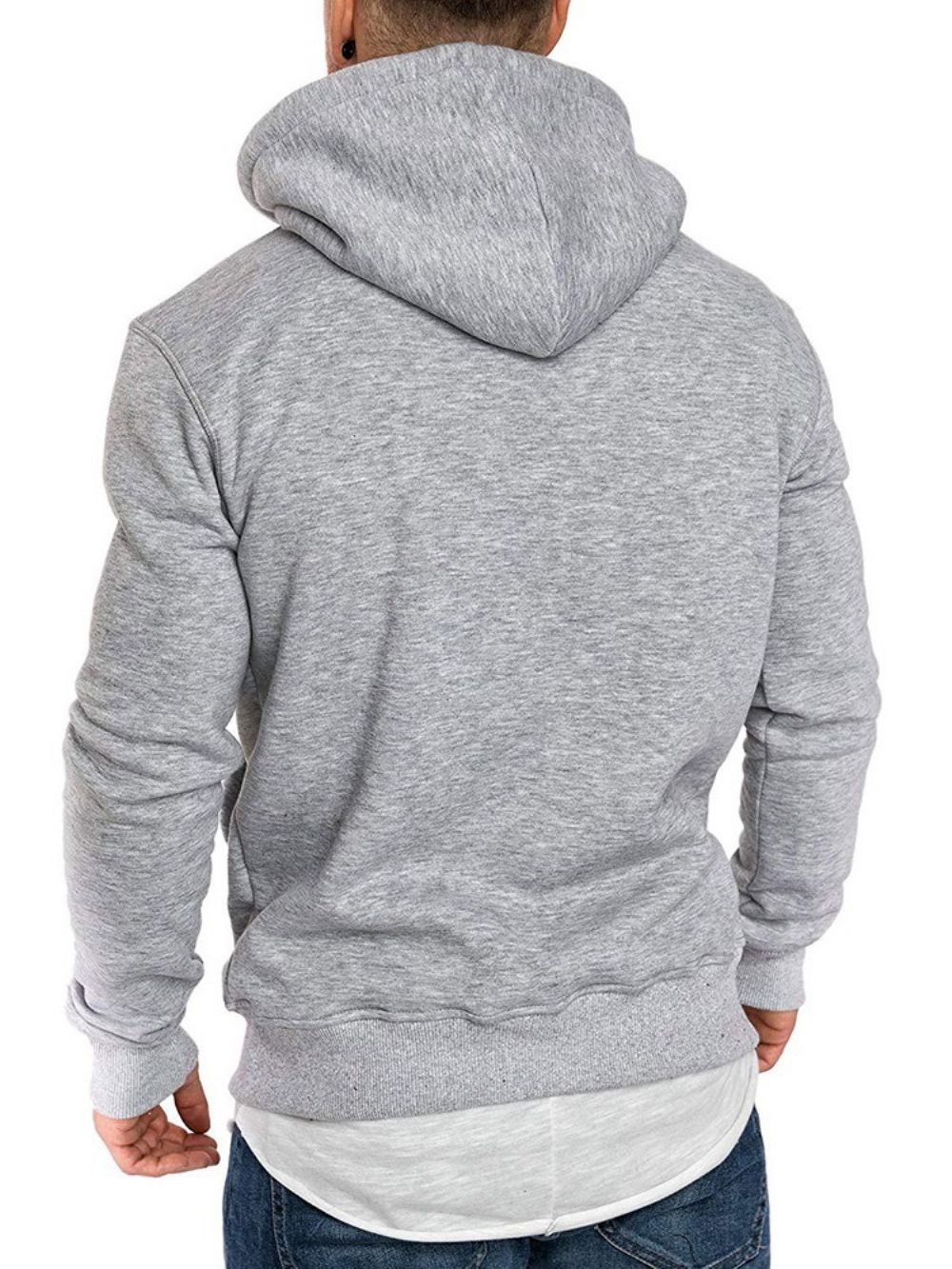 Effen Fleece Pullover Casual Hoodies Heren