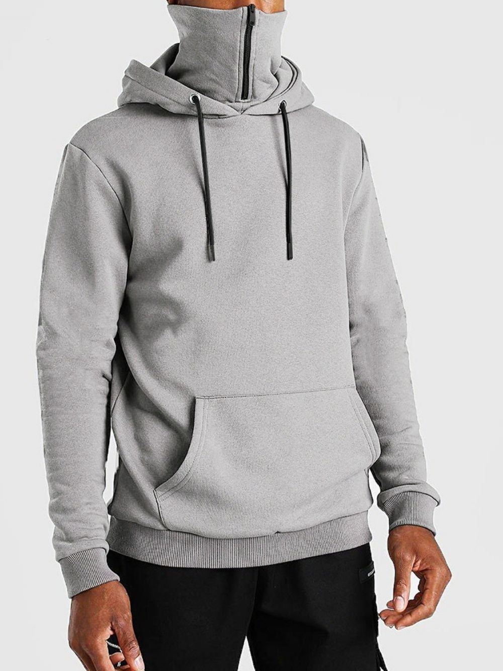 Effen Pullover Fleece Slim Europese Hoodies