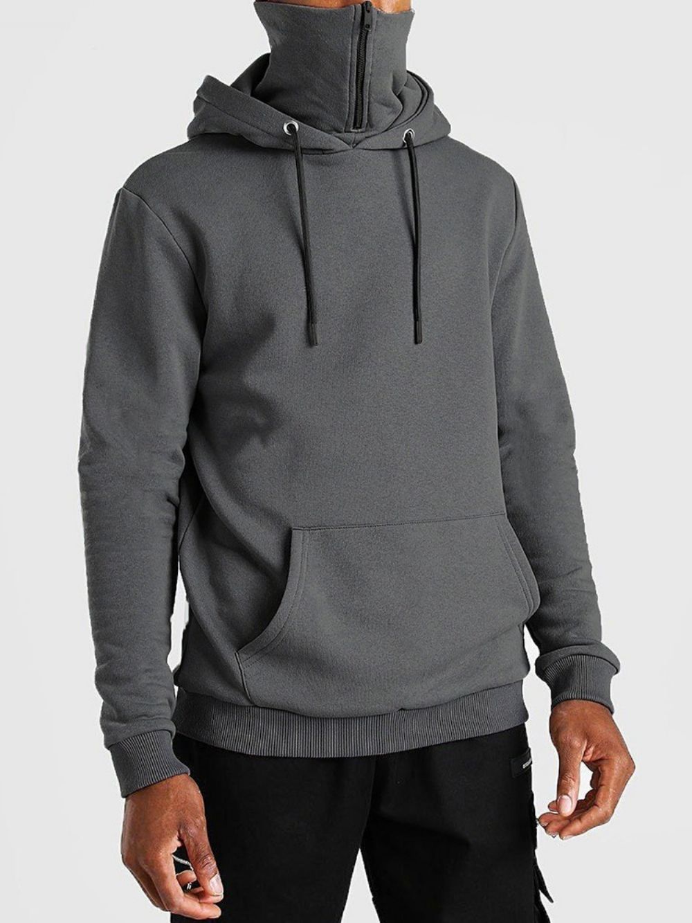 Effen Pullover Fleece Slim Europese Hoodies