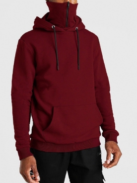 Effen Pullover Fleece Slim Europese Hoodies