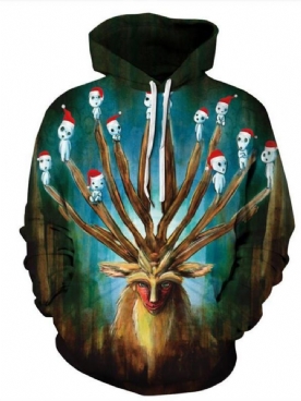 Handgeschilderde Hoodies Heren Met Print