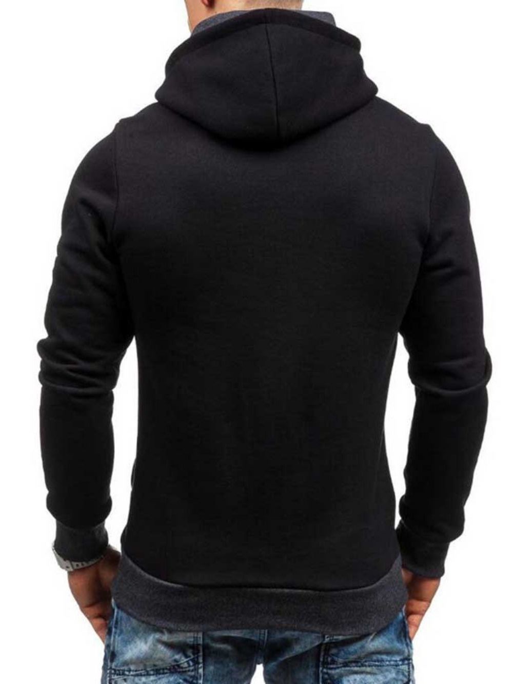 Herenhoodies Met Kunstmatige Fleece Kleurblok Ritsstijl