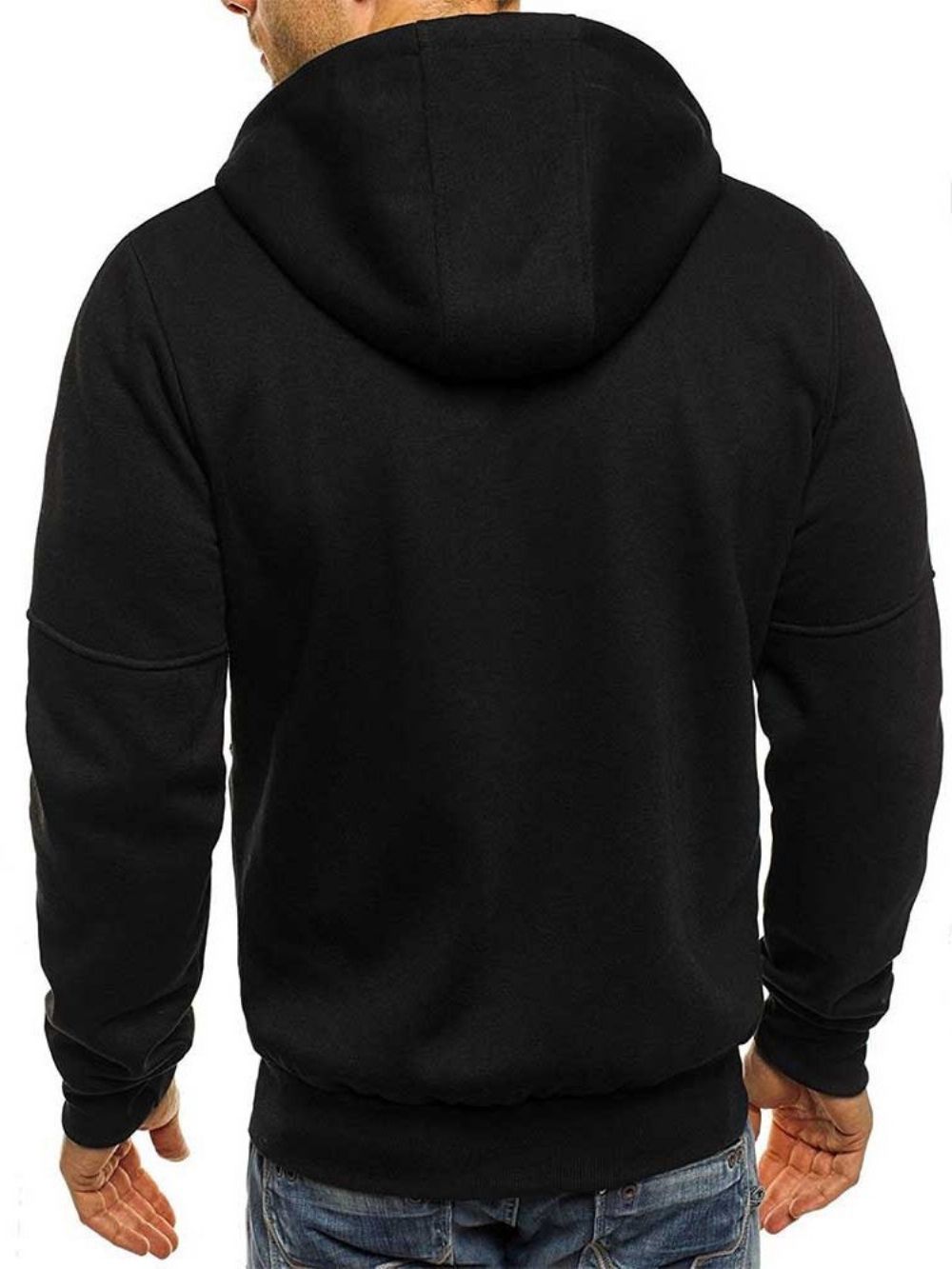 Hoodies Heren In Effen Kleur Met Rits