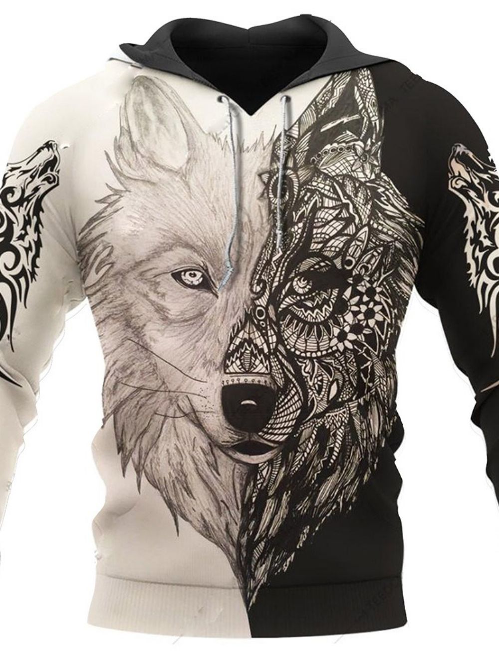 Hoodies Heren Met Capuchon En Dierenprint