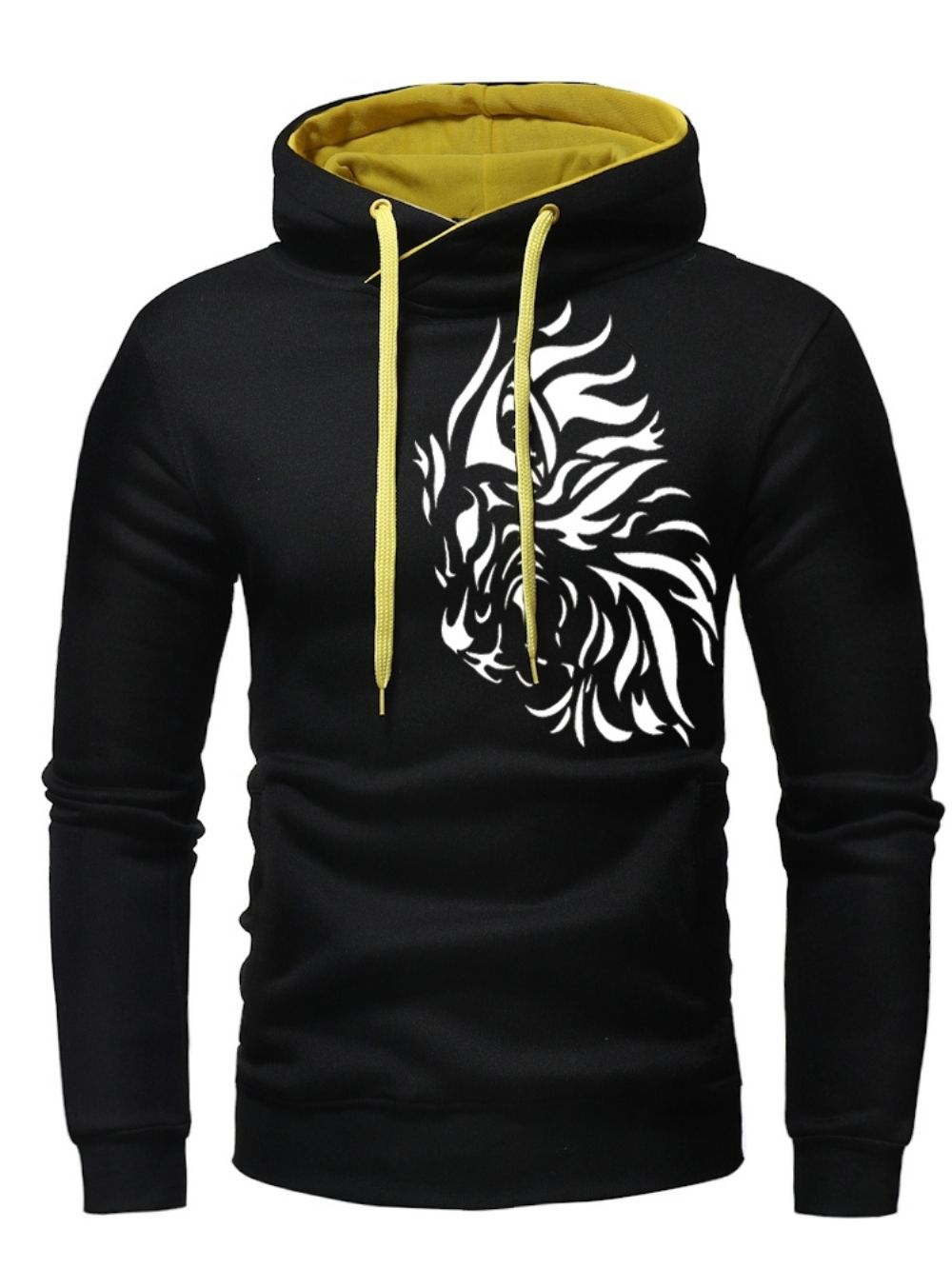 Hoodies Heren Met Patchworkprint