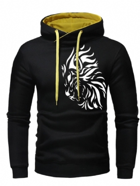 Hoodies Heren Met Patchworkprint