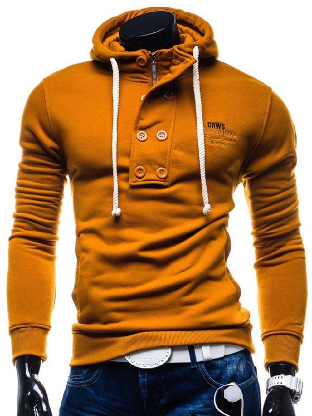 Letter Pullover Slim-Hoodies Heren