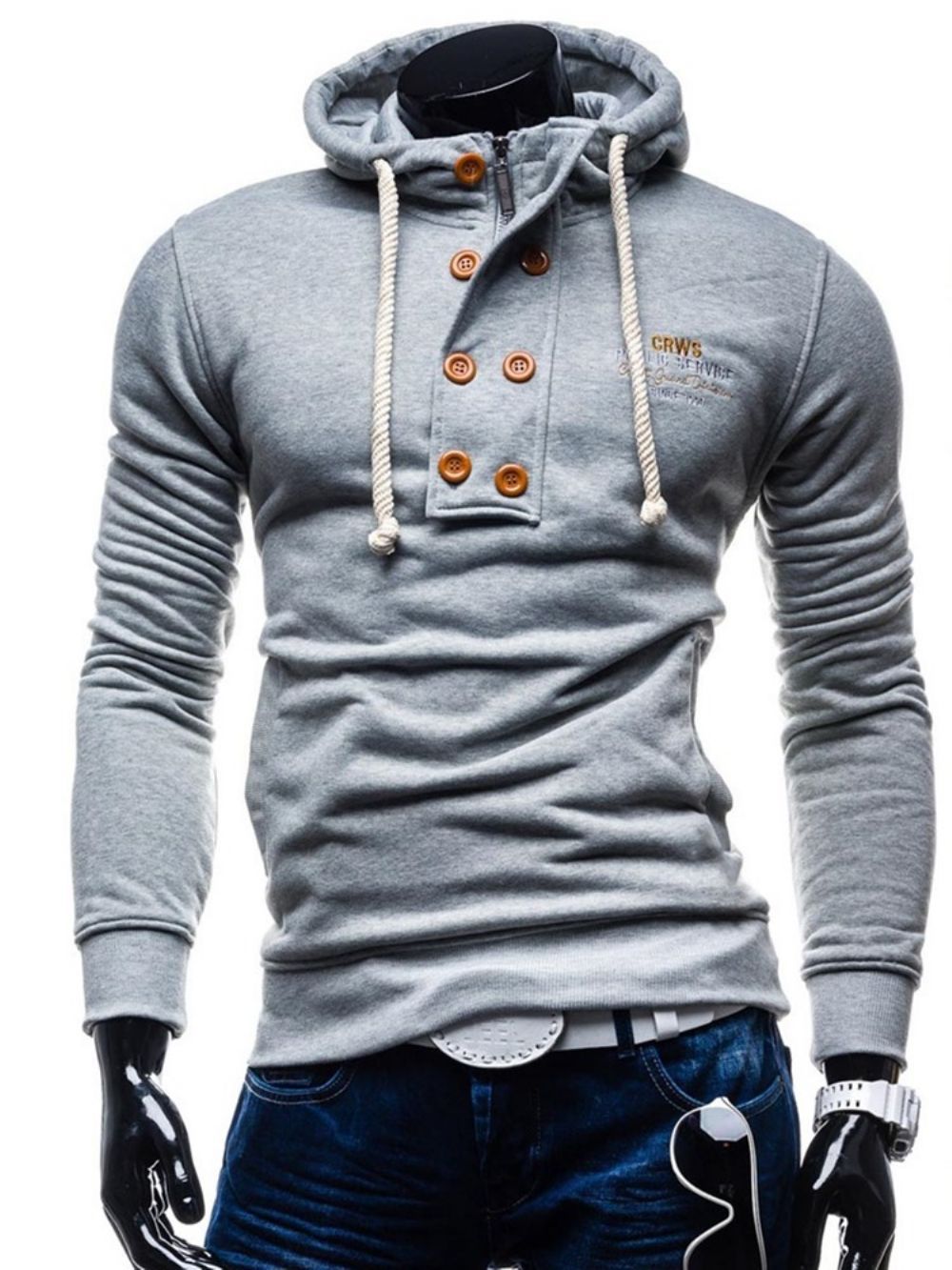 Letter Pullover Slim-Hoodies Heren