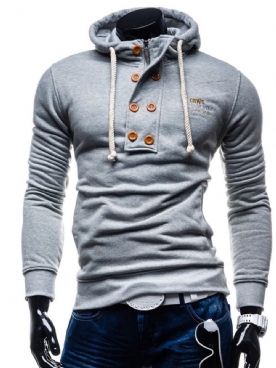 Letter Pullover Slim-Hoodies Heren