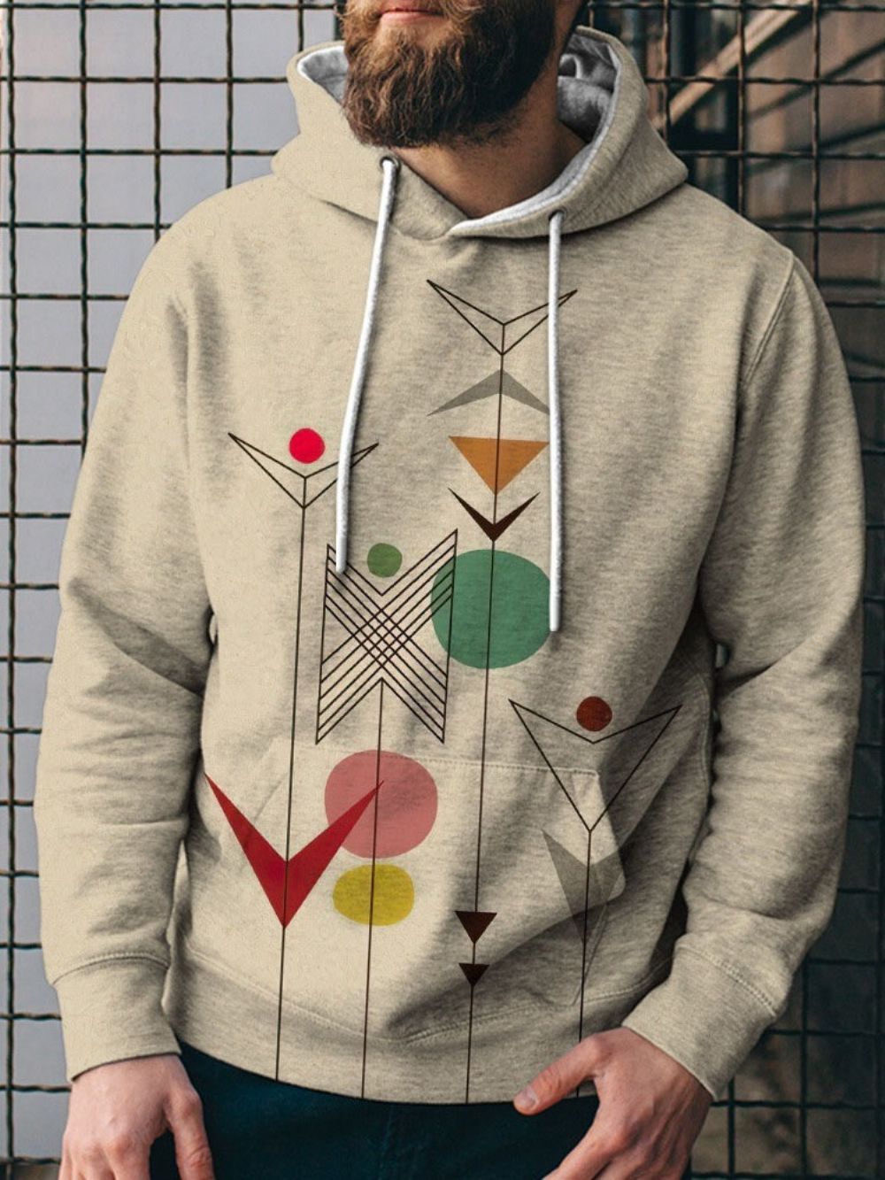 Losse Hoodies Met Capuchon Heren Met Print