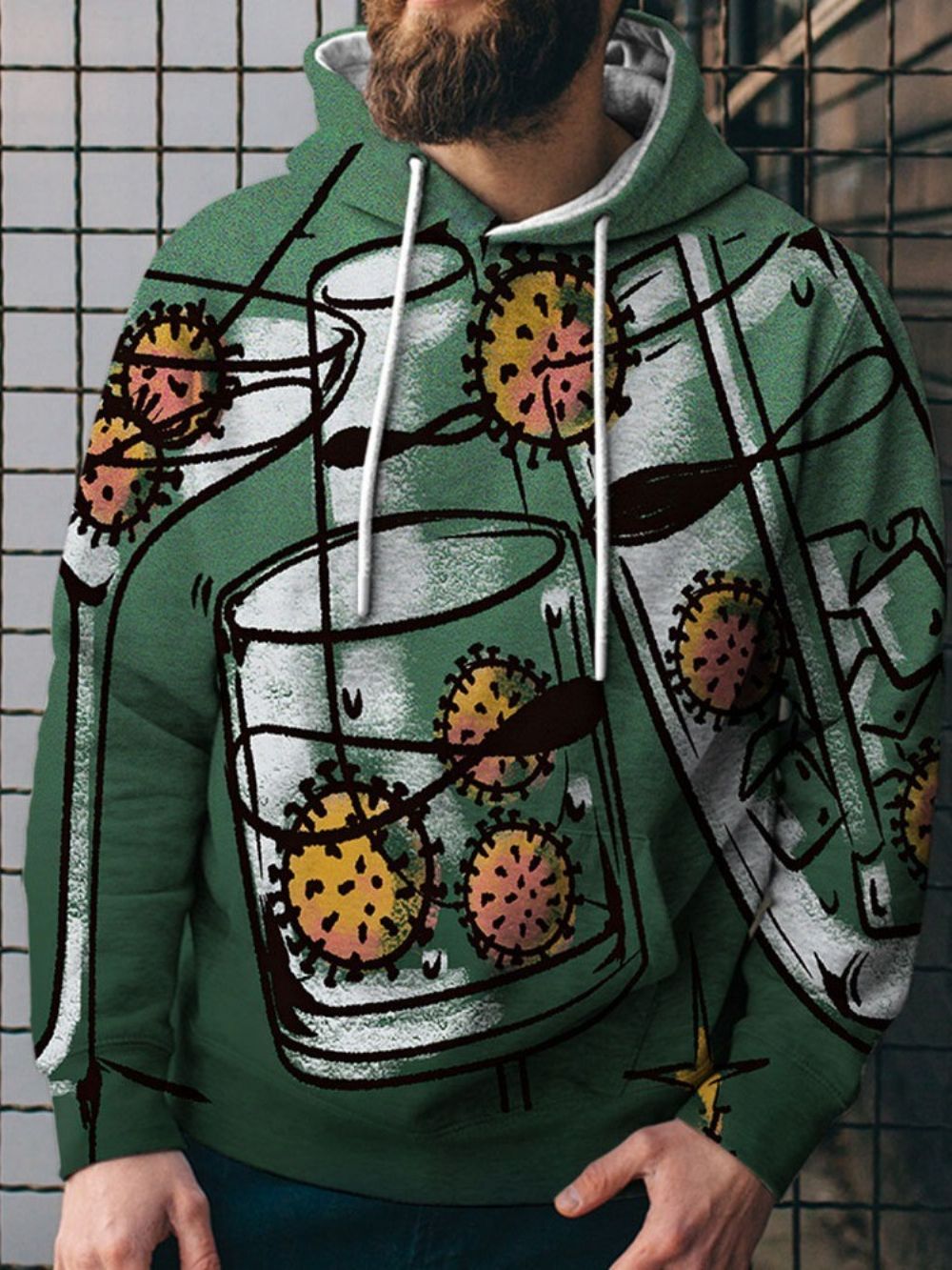 Losse Hoodies Met Capuchon Heren Met Print