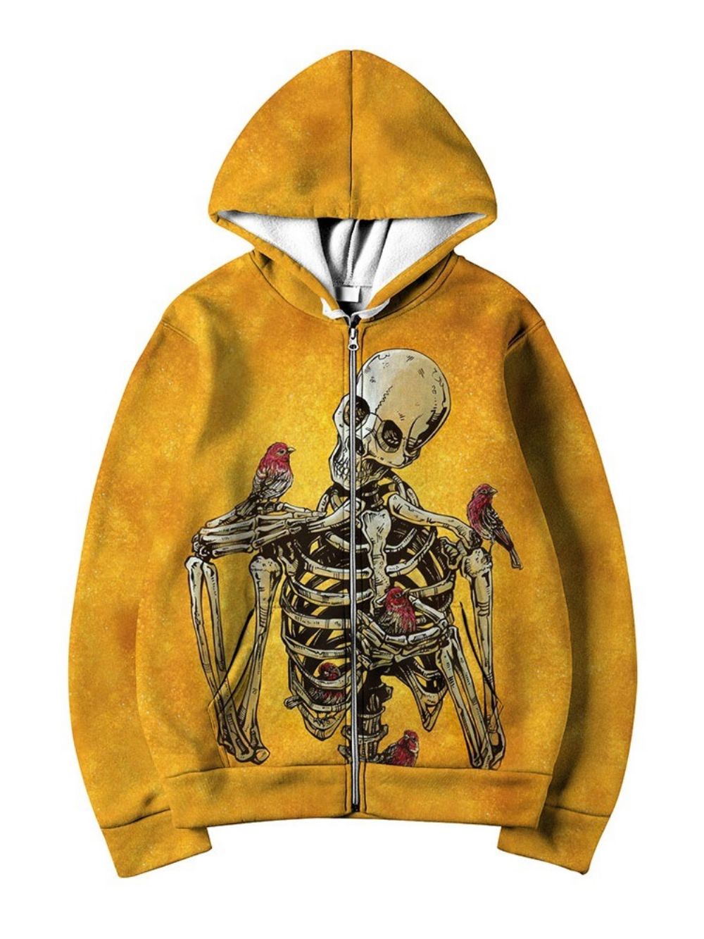 Pocket Skull Cardigan Herfst Europese Hoodies