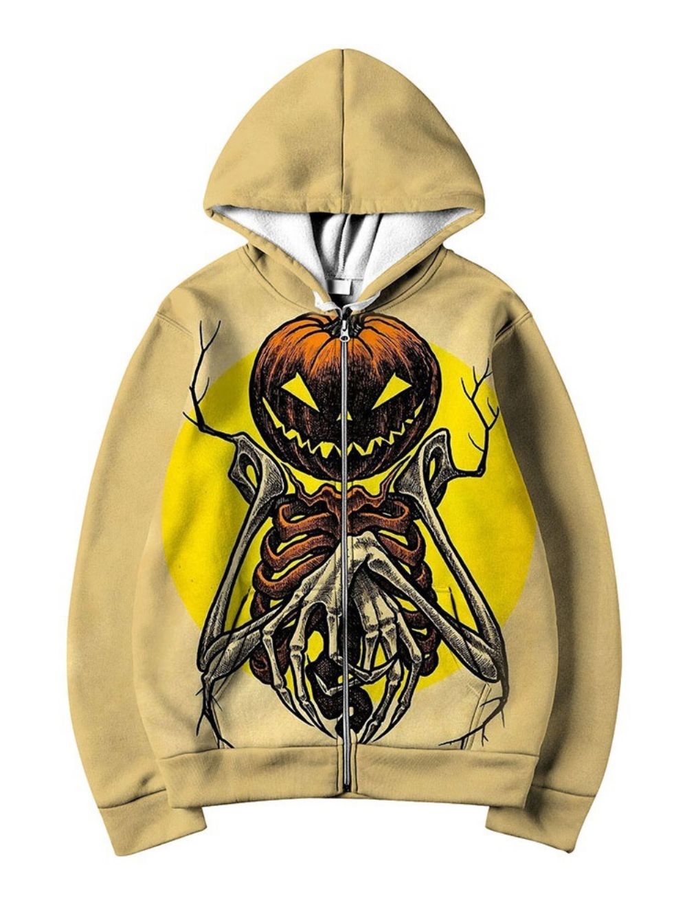 Pocket Skull Cardigan Herfst Europese Hoodies