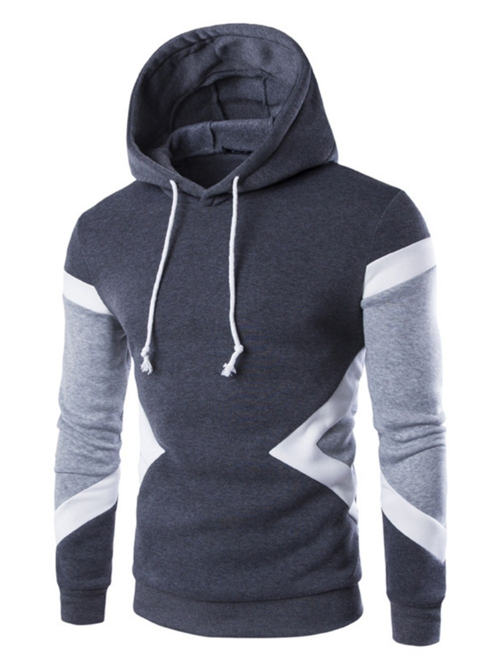 Pullover Color Block Patchwork Heren Herfst Slim Hoodies