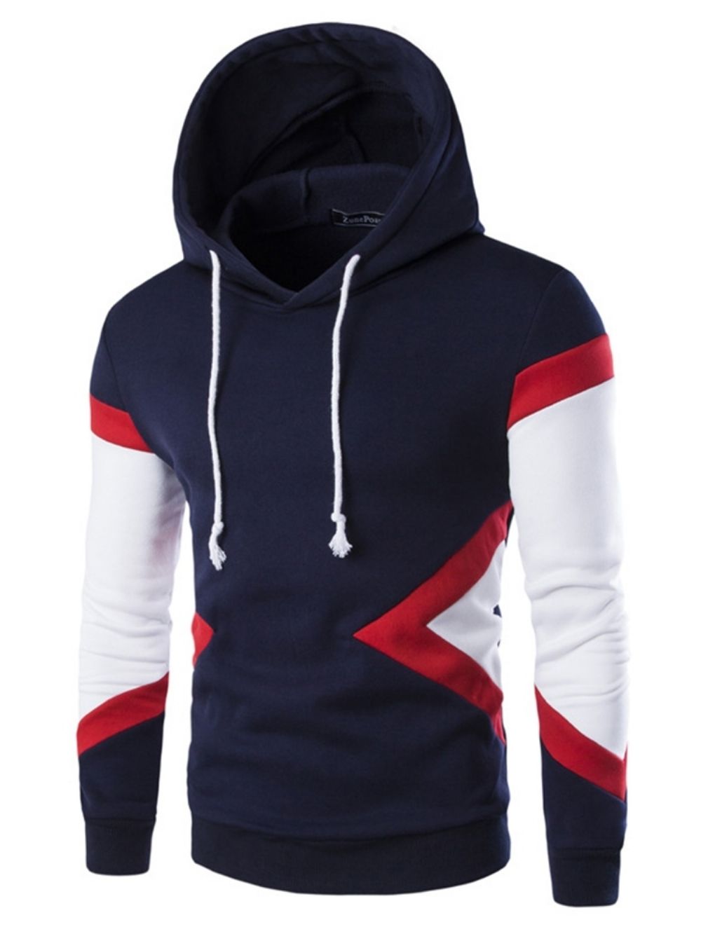 Pullover Color Block Patchwork Heren Herfst Slim Hoodies