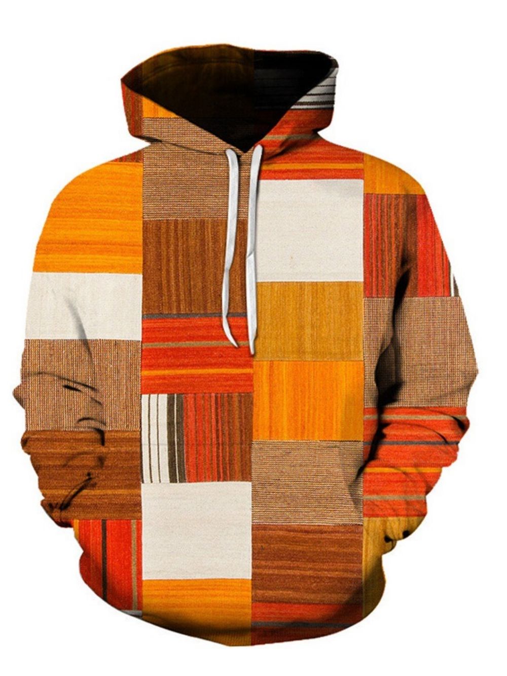 Pullover Kleurblok Patchwork Mode Pullover Losse Hoodies