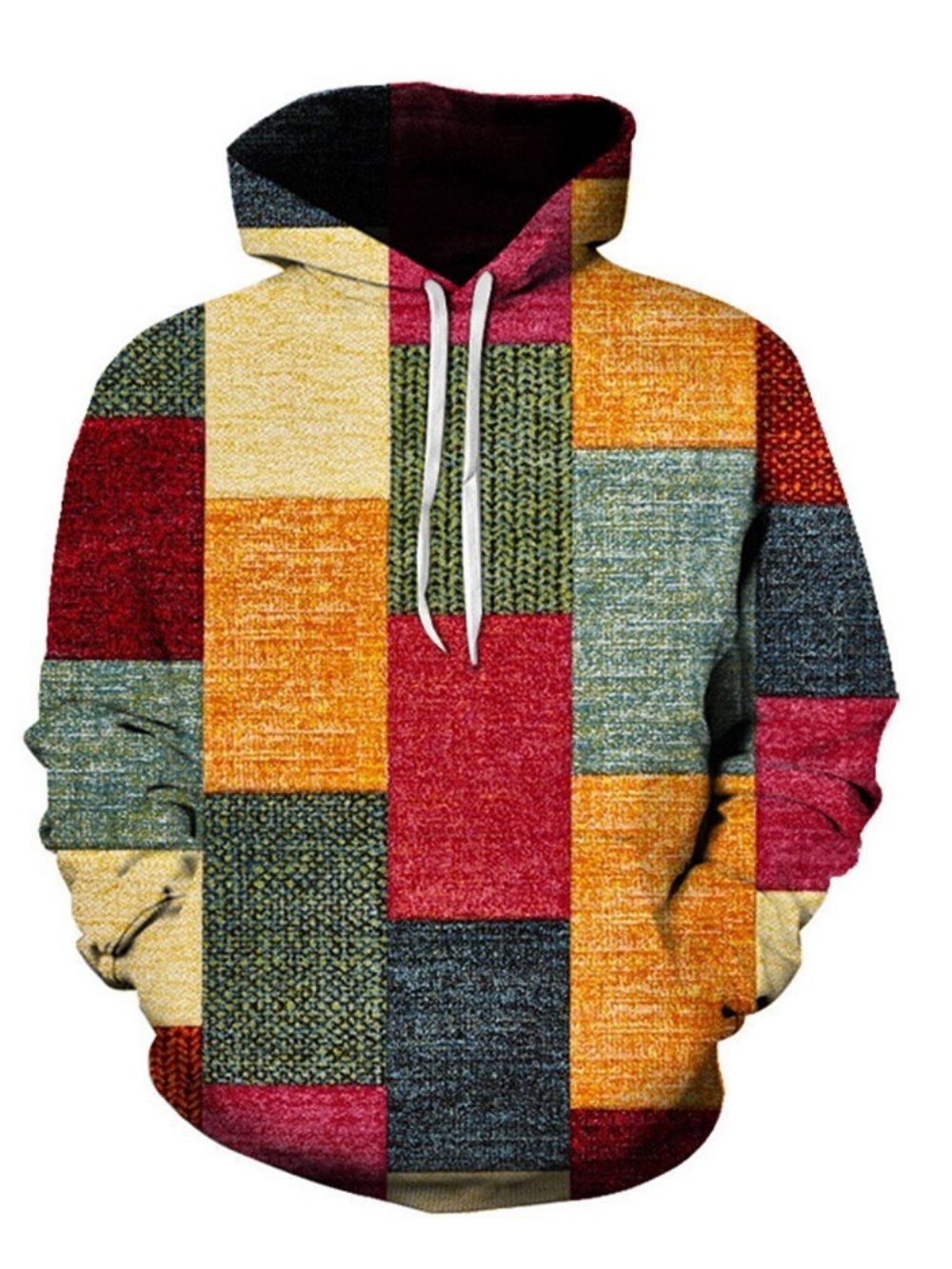 Pullover Kleurblok Patchwork Mode Pullover Losse Hoodies