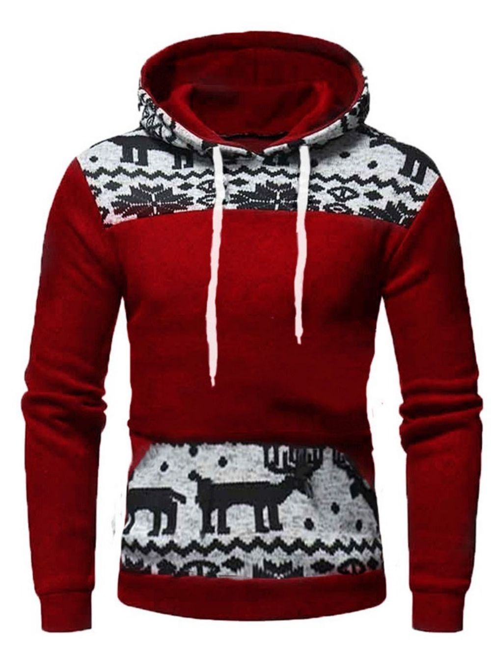 Pullover Met Kleurblokken Dikke Losse Hoodies Heren