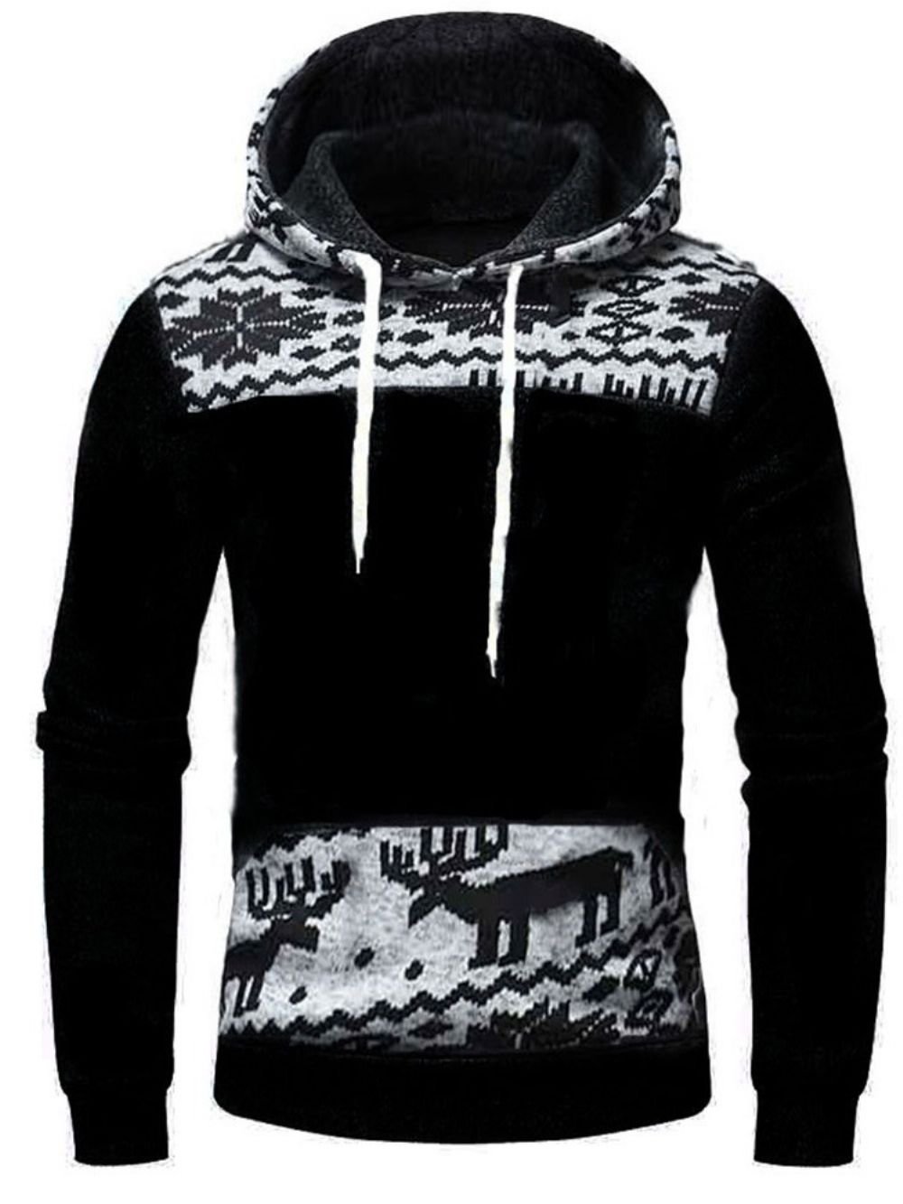 Pullover Met Kleurblokken Dikke Losse Hoodies Heren