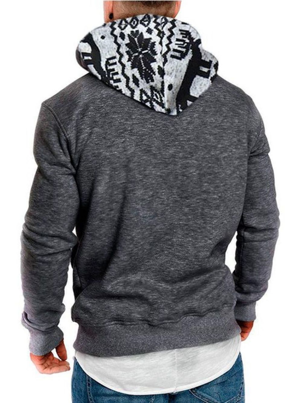 Pullover Met Kleurblokken Dikke Losse Hoodies Heren