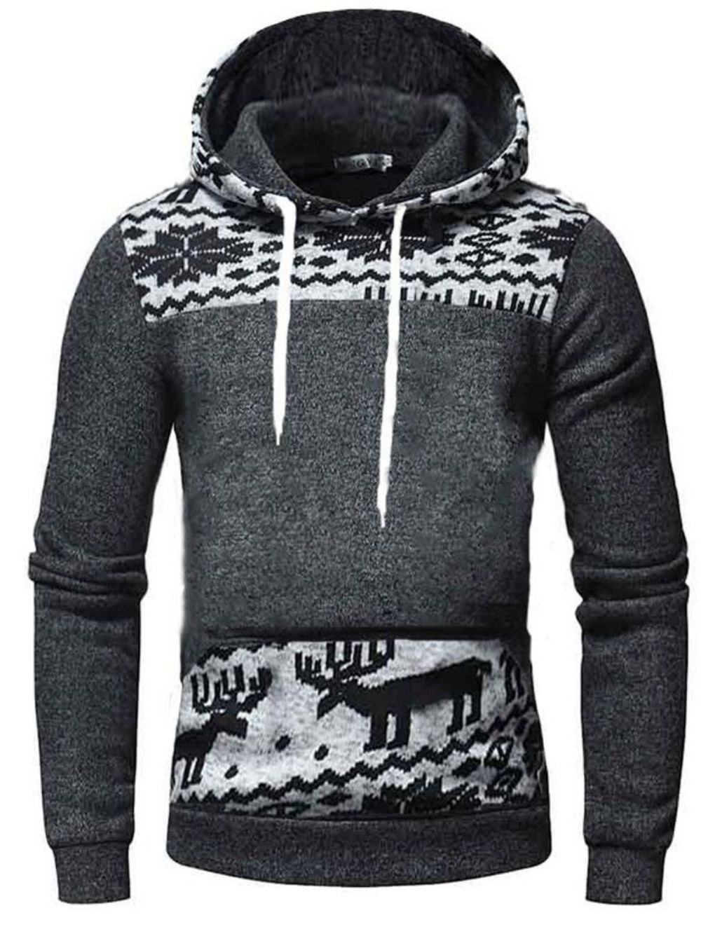 Pullover Met Kleurblokken Dikke Losse Hoodies Heren