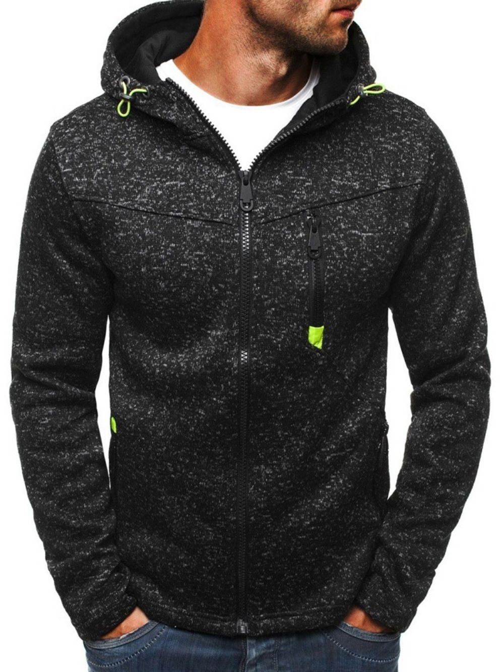 Vest Met Rits En Capuchon Slim Hoodies