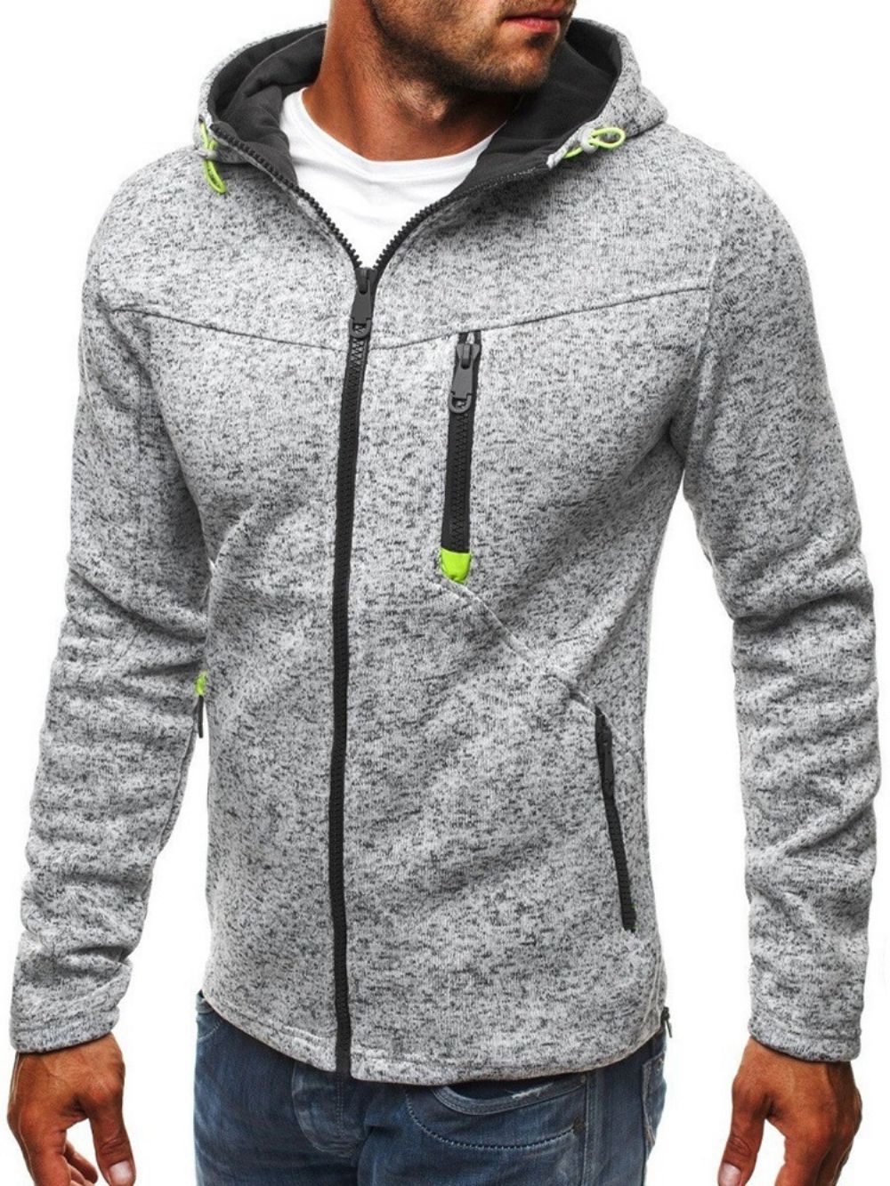 Vest Met Rits En Capuchon Slim Hoodies