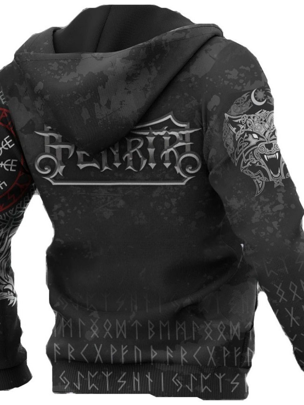 Viking-Stijl Pullover Print Lente Slim Hoodies