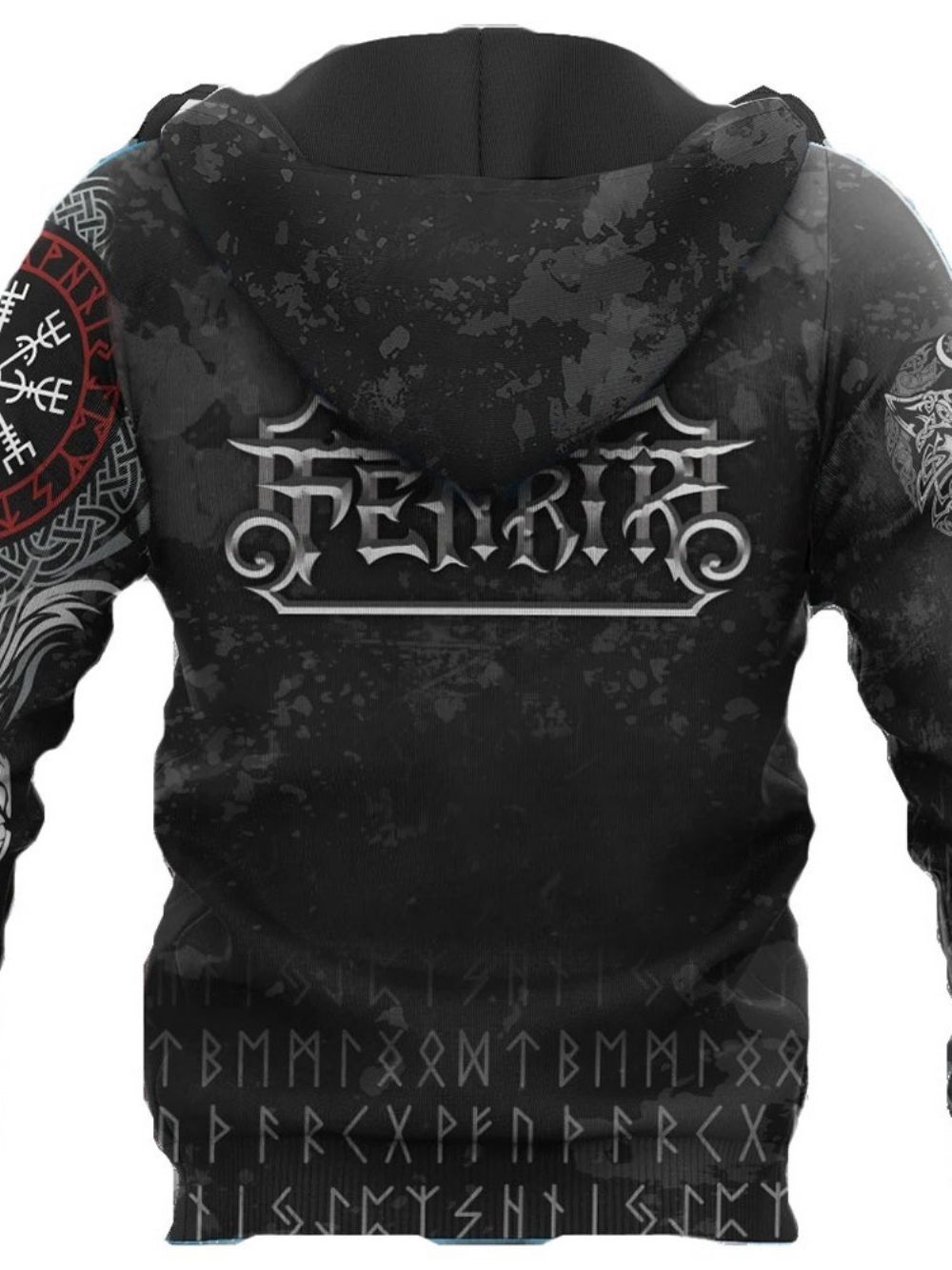 Viking-Stijl Pullover Print Lente Slim Hoodies