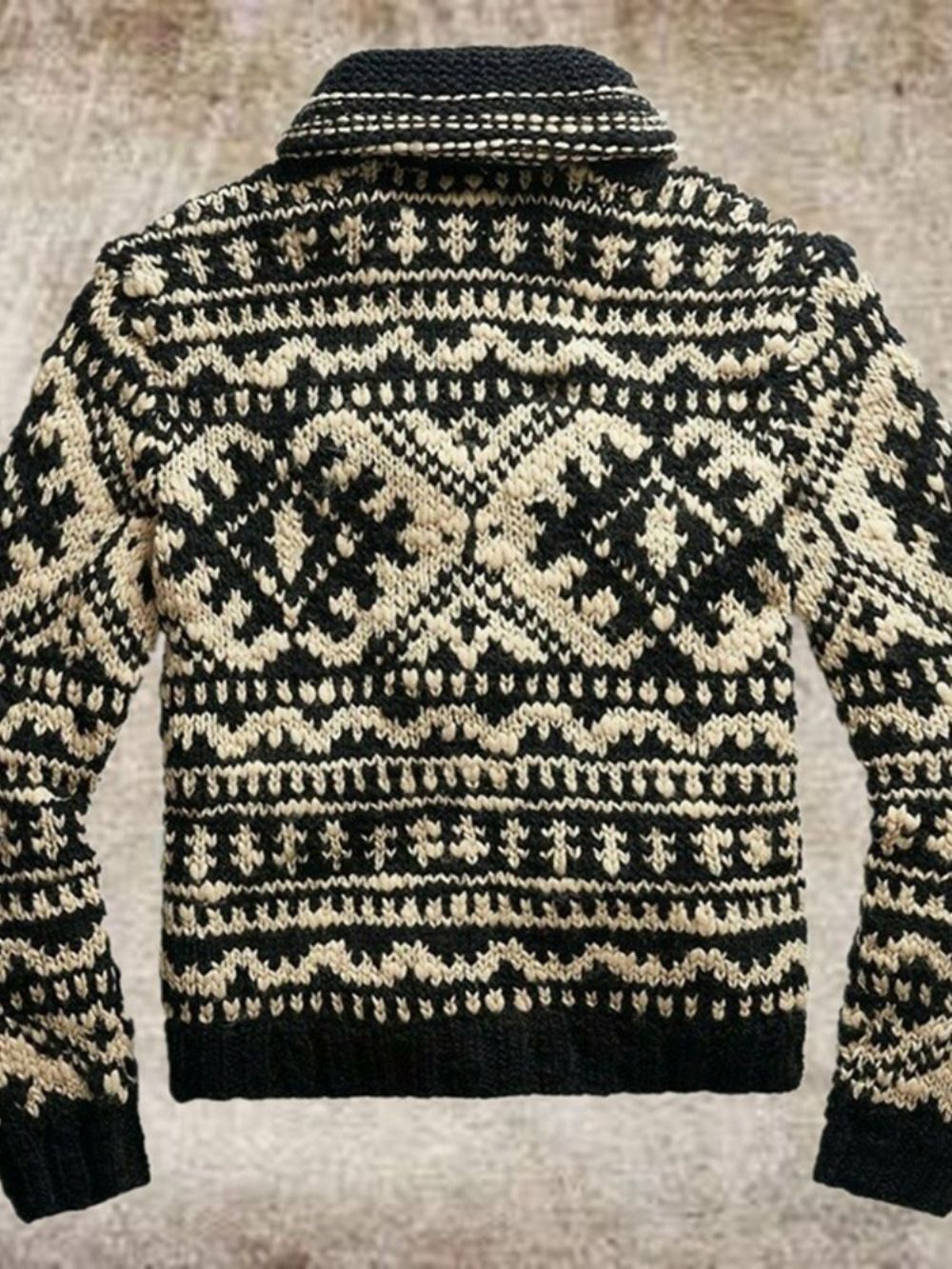 Casual Herensweater Met Standaard Kleurblokrits